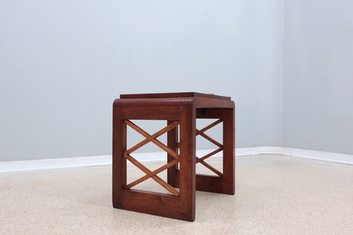 Table d'appoint / Tabouret Art déco milieu du siècle 1940S