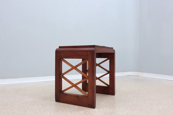 Image 1 of Table d'appoint / Tabouret Art déco milieu du siècle 1940S