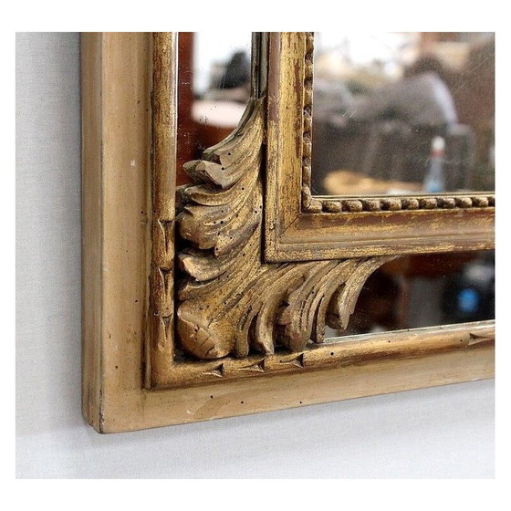 Image 1 of Miroir rectangulaire vintage avec glaçure
