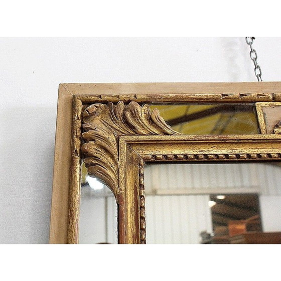 Image 1 of Miroir rectangulaire vintage avec glaçure