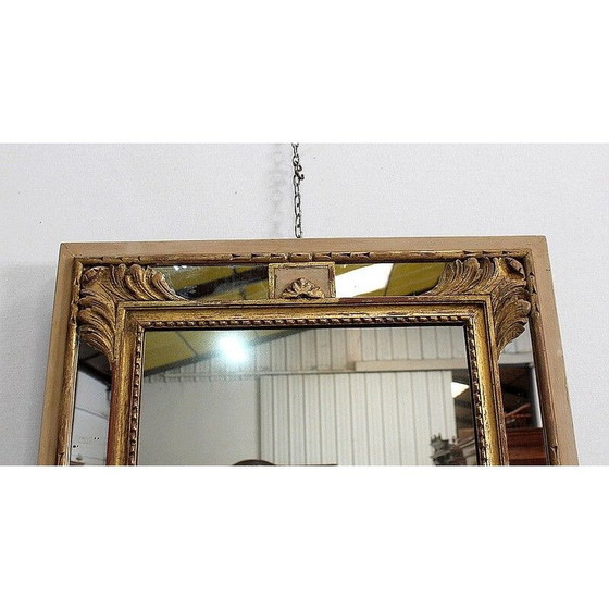 Image 1 of Miroir rectangulaire vintage avec glaçure
