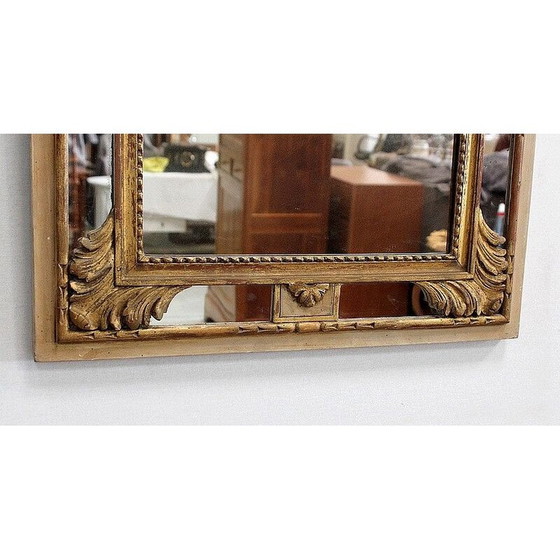 Image 1 of Miroir rectangulaire vintage avec glaçure