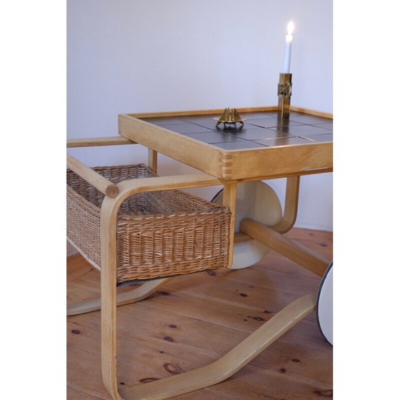 Image 1 of Chariot à thé vintage en bouleau modèle 900 par Alvar Aalto pour Huonekalu- ja rakennustyötehdas, 1937