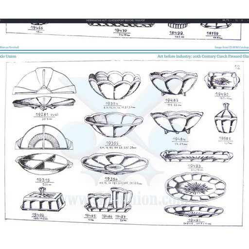 Lot de 6 bols en verre ambré pour Borske Sklo, Tchécoslovaquie 1960