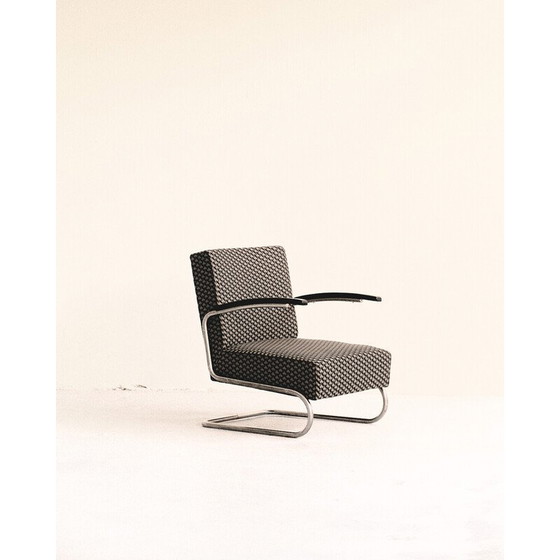 Image 1 of Fauteuil vintage S411 en acier chromé par Mücke Melder, 1940