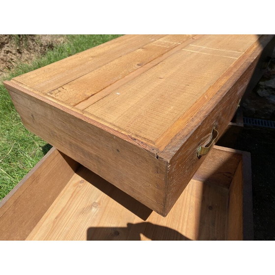 Image 1 of Meuble de bricolage vintage avec 3 grands tiroirs en chêne, 1900