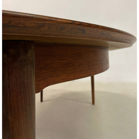 Image 1 of Table de salle à manger ronde vintage avec 2 rallonges, 1960