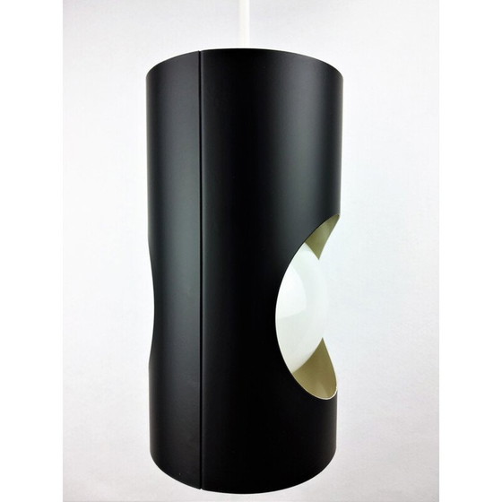 Image 1 of Lampe suspendue vintage en métal noir, 1960