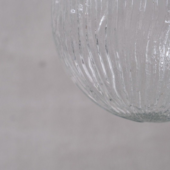 Image 1 of Suspension vintage en verre et laiton, Italie 1970