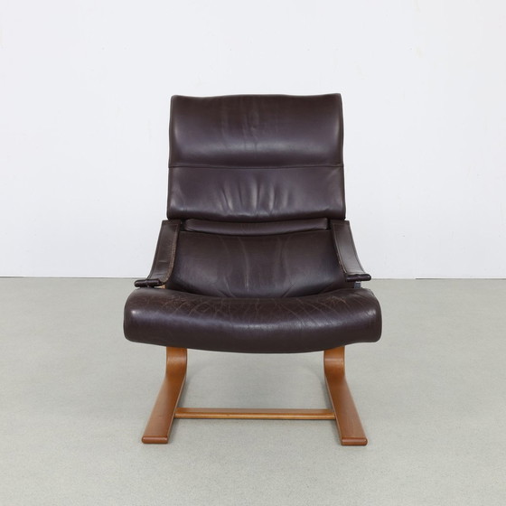 Image 1 of Fauteuil en cuir de Nelo Möbel Suède, 1970S