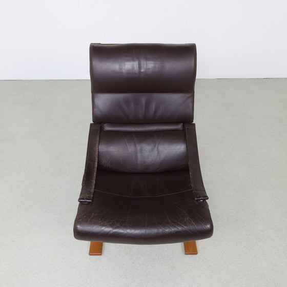 Image 1 of Fauteuil en cuir de Nelo Möbel Suède, 1970S