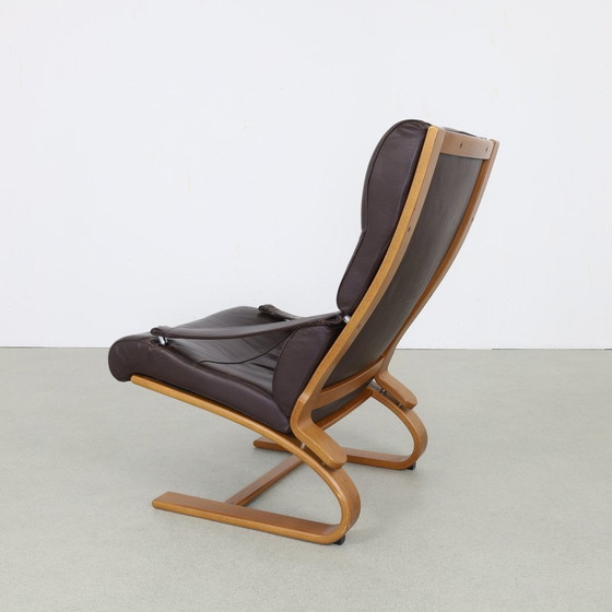 Image 1 of Fauteuil en cuir de Nelo Möbel Suède, 1970S