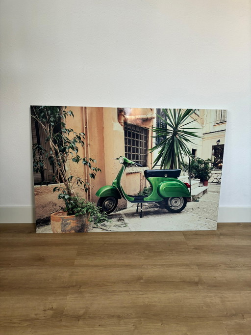 Plaque photo 'Old Italian Street' de Mondiart 120X80Cm