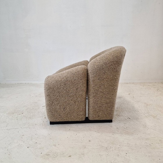 Image 1 of Paire de chaises vintage modèle F580 en tissu de laine par Pierre Paulin pour Artifort, 1966