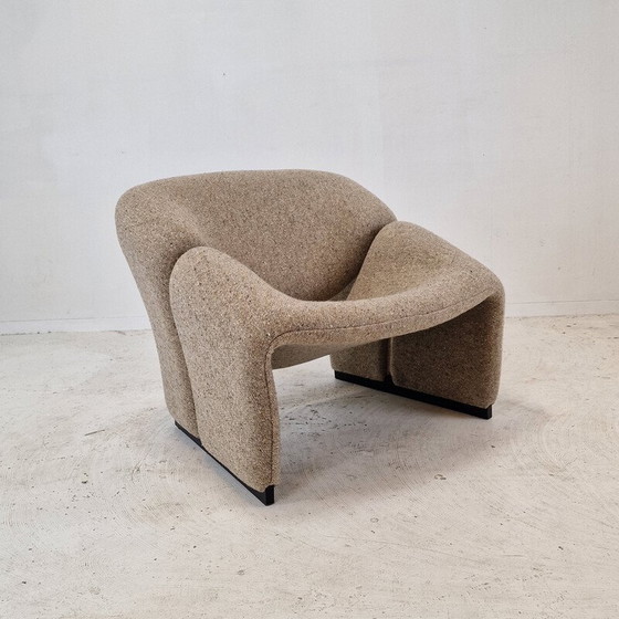 Image 1 of Paire de chaises vintage modèle F580 en tissu de laine par Pierre Paulin pour Artifort, 1966