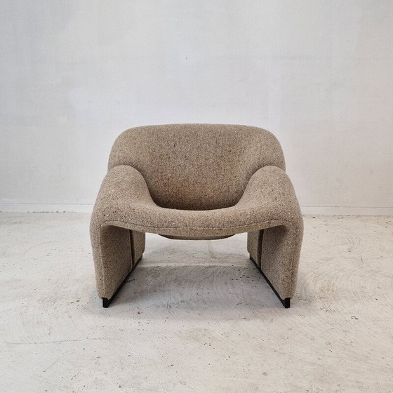 Image 1 of Paire de chaises vintage modèle F580 en tissu de laine par Pierre Paulin pour Artifort, 1966