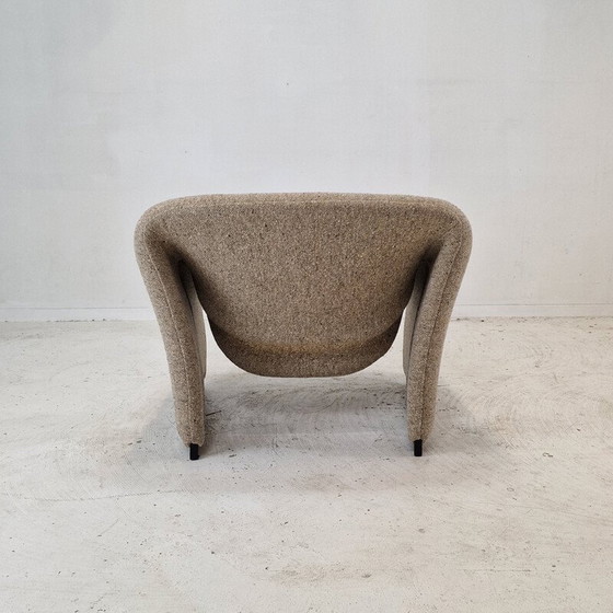 Image 1 of Paire de chaises vintage modèle F580 en tissu de laine par Pierre Paulin pour Artifort, 1966