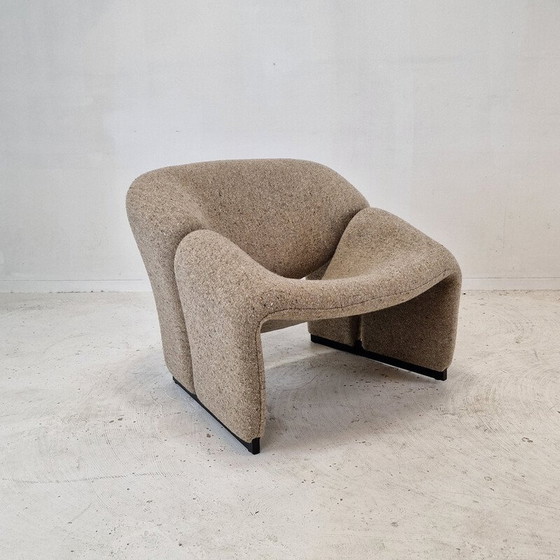 Image 1 of Paire de chaises vintage modèle F580 en tissu de laine par Pierre Paulin pour Artifort, 1966