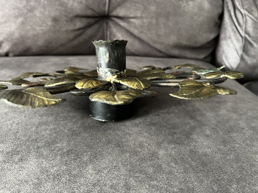 Lampe murale en fer forgé, avec motif floral, 1950 Approx.