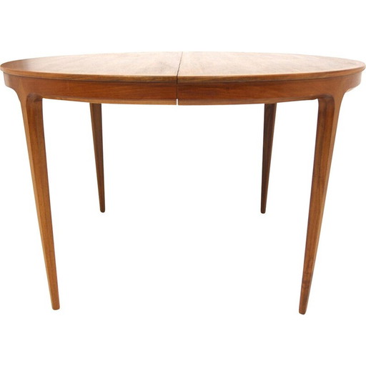 Table de salle à manger vintage en noyer "Diamant" par Bertil Fridhagen pour Bodafors, Suède 1960