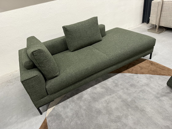 Image 1 of Design On Stock Aikon Lounge Sofa Element Footstool 210 Green Fabric