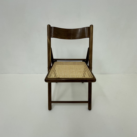 Image 1 of Chaise pliante vintage en bois et sangle par Habitat, 1980's