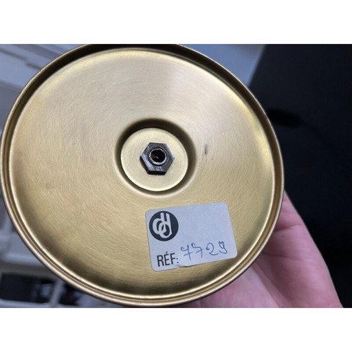 Lampe vintage en métal laqué noir et métal doré pour Delmas, 1970