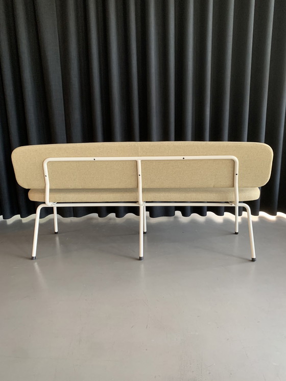 Image 1 of Design In Box - Banc de salle à manger No. 1012 - largeur 162 cm - tissu moutarde de l'avant