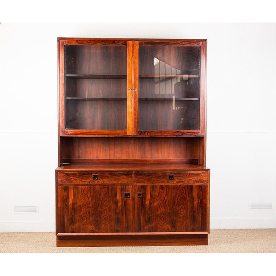 Image 1 of Buffet haut vintage en palissandre en 2 parties par Erik Brouer pour Brouer Mobelfabrik, Danemark 1960