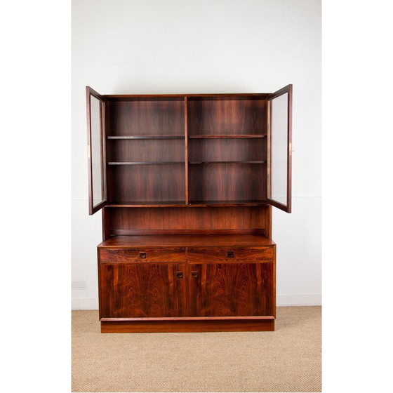 Image 1 of Buffet haut vintage en palissandre en 2 parties par Erik Brouer pour Brouer Mobelfabrik, Danemark 1960