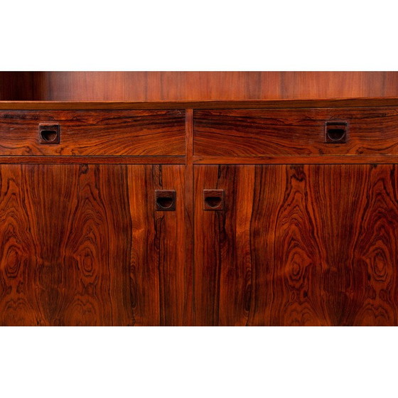 Image 1 of Buffet haut vintage en palissandre en 2 parties par Erik Brouer pour Brouer Mobelfabrik, Danemark 1960