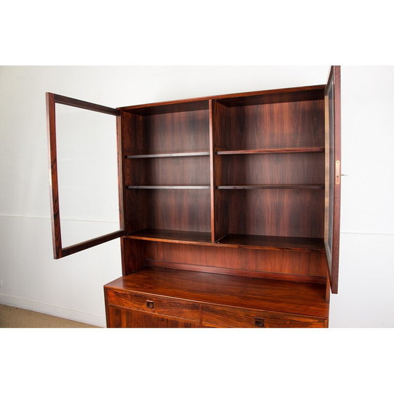 Image 1 of Buffet haut vintage en palissandre en 2 parties par Erik Brouer pour Brouer Mobelfabrik, Danemark 1960