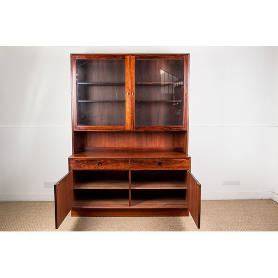 Image 1 of Buffet haut vintage en palissandre en 2 parties par Erik Brouer pour Brouer Mobelfabrik, Danemark 1960