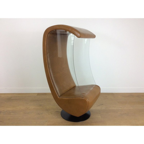 Image 1 of Chaise pivotante en verre vintage, 1970