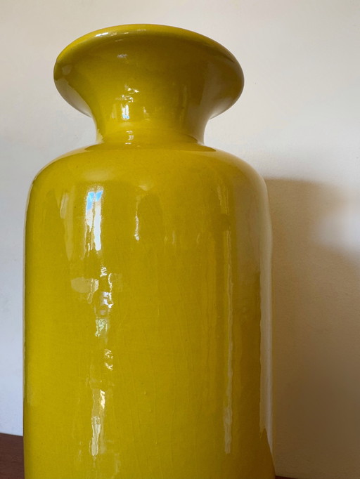 Grand Vase Jaune West Germany Années 70