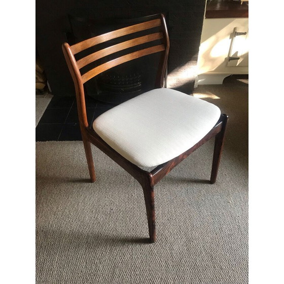 Image 1 of Ensemble de 6 chaises danoises vintage en bois de rose par P.E. Jorgensen pour Farso Stolefabrik