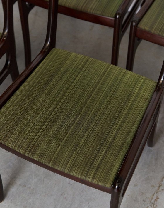 Image 1 of Mid Century Mahogany Rungstedlund Chairs By Ole Wanscher For Poul Jeppesens Møbelfabrik, Set Of 6