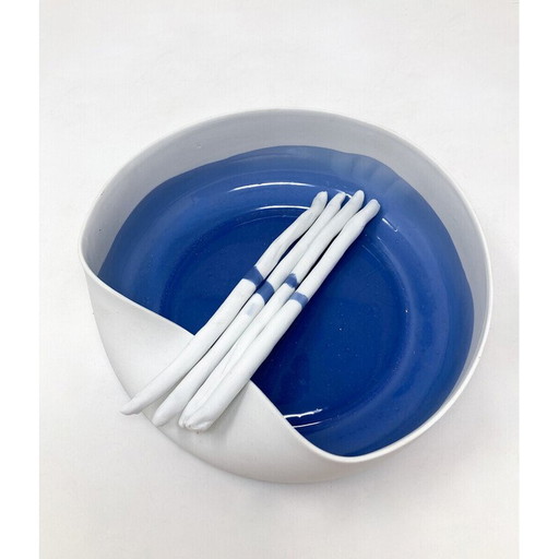 Plat en porcelaine vintage de Piet Stockmans, 1991