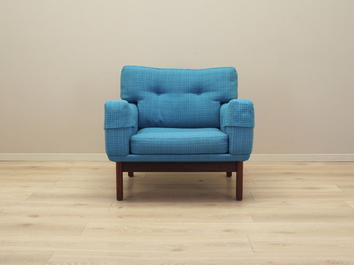 Fauteuil bleu, Design danois, 1960S, Production : Danemark