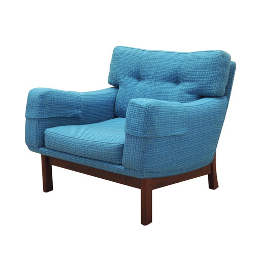 Fauteuil bleu, Design danois, 1960S, Production : Danemark