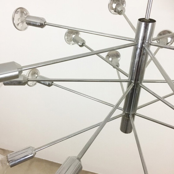 Image 1 of Suspension spoutnik chromée moderniste pour Cosack Lights, Allemagne 1960