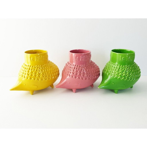 Suite de 3 vases vintage 1960