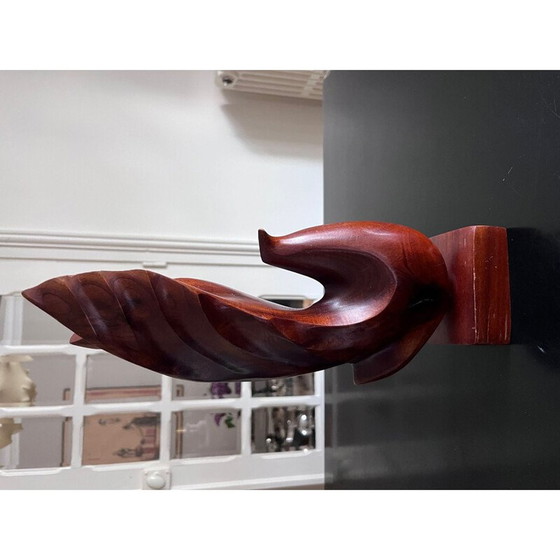 Image 1 of Sculpture d'oiseau vintage scandinave en teck, 1960