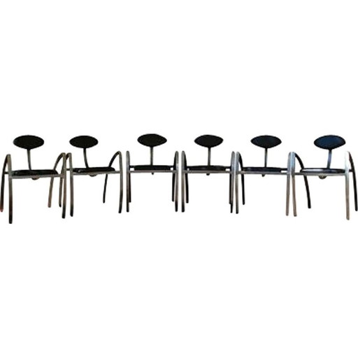 Ensemble de 6 chaises de salle à manger vintage par Kai Papritz, 1990