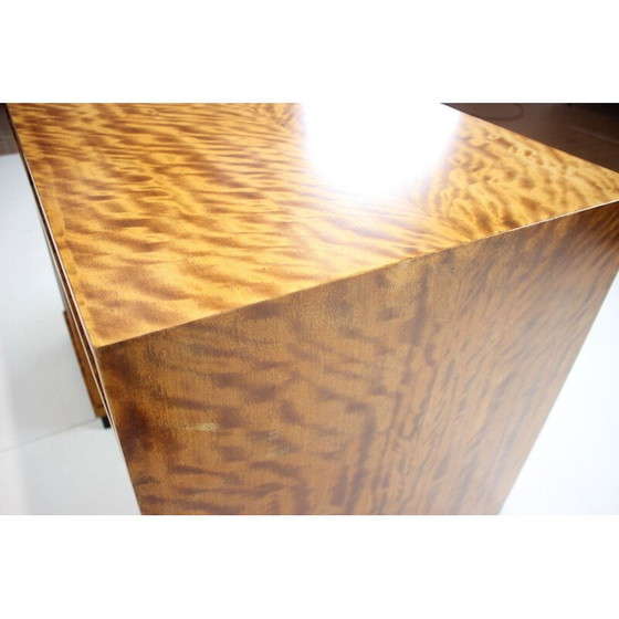 Image 1 of Bureau vintage en bois Art Deco, Tchécoslovaquie 1930