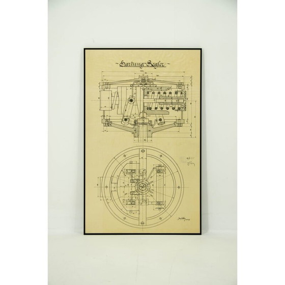 Image 1 of Dessin d'époque du régulateur Hartungs, 1925