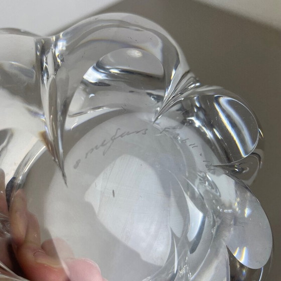 Image 1 of Cendrier vintage en verre pour Orrefors, Suède 1970