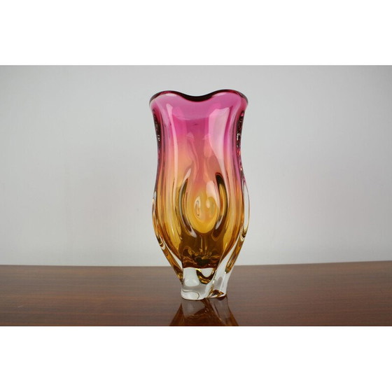 Image 1 of Vase en verre vintage de Josef Hospodka, Tchécoslovaquie 1960