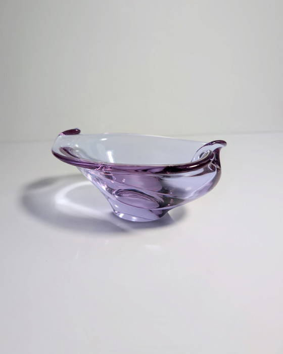Image 1 of Vintage Alexandrite Coupe en verre Cendrier Néodyme Bohème 50Er Mid Century Sklo Union Cz
