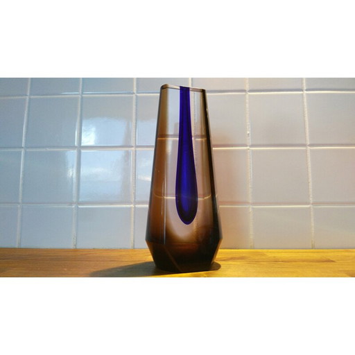 Vase vintage en verre par Pavel Hlava - 1970
